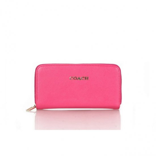 Coach Zip In Saffiano Small Pink Wallets FFH Coach Zip In Saffiano Small Pink Wallets FFH